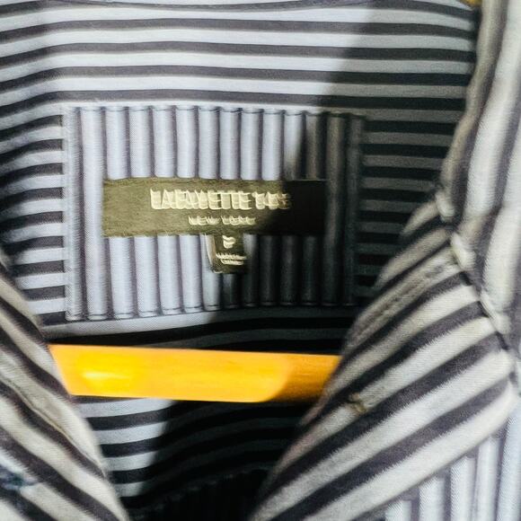 Lafayette 148 Stripe Button Up Shirt Long Sleeve Career Casual Blue - S - Picture 5 of 5